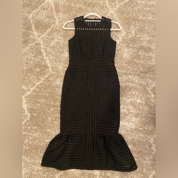Nordstrom - Bardot Black Midi Cocktail Dress - Picture 10 of 15